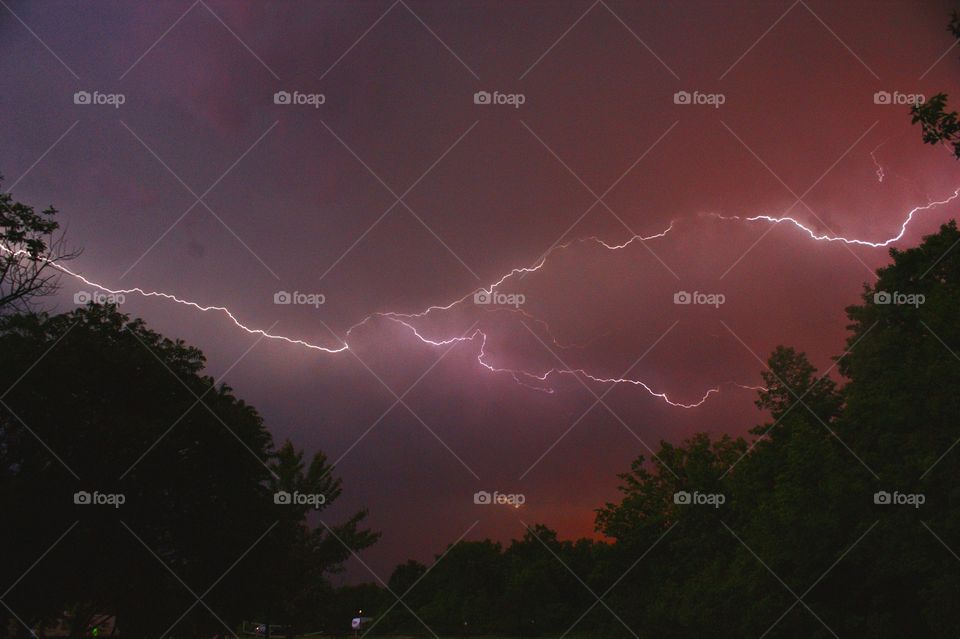 Summer lightning storm in Wisconsin 