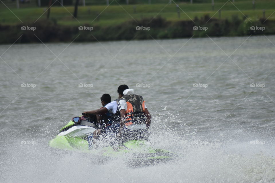 Jet skiing at Gregory's lake