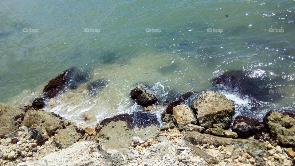 Rocky meeting, Black River, Jamaica.