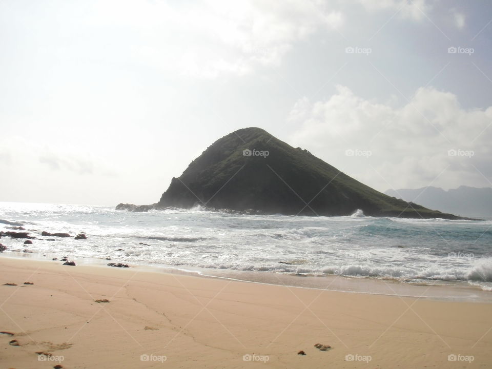 View from Mokulua Island. 