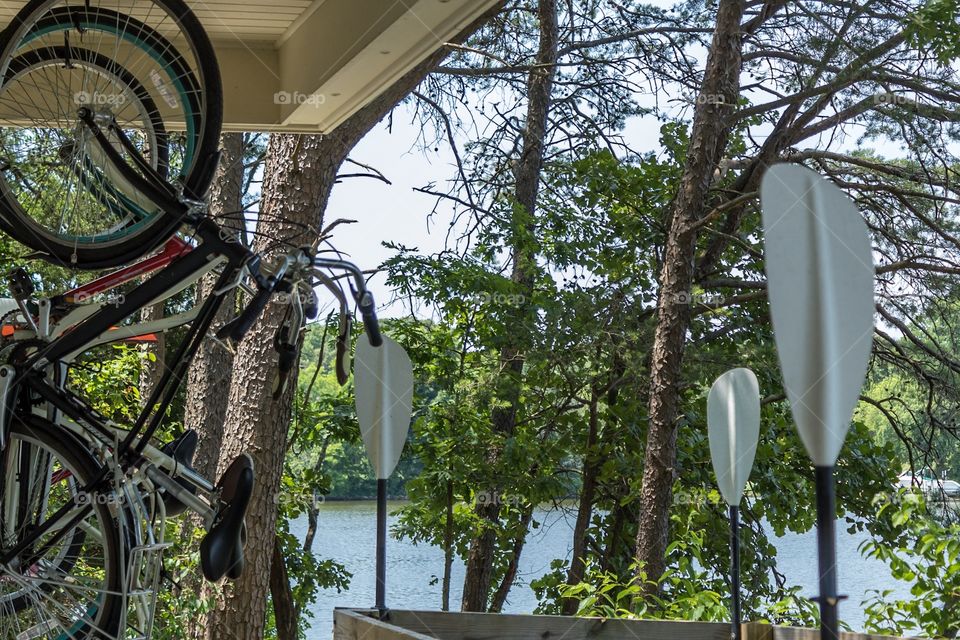 Bicycles at the lake