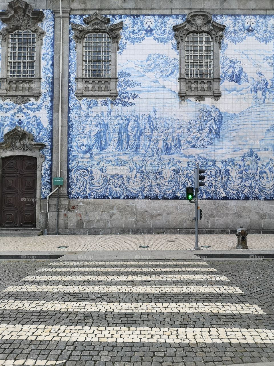 Lisbon ceramic tiles on church