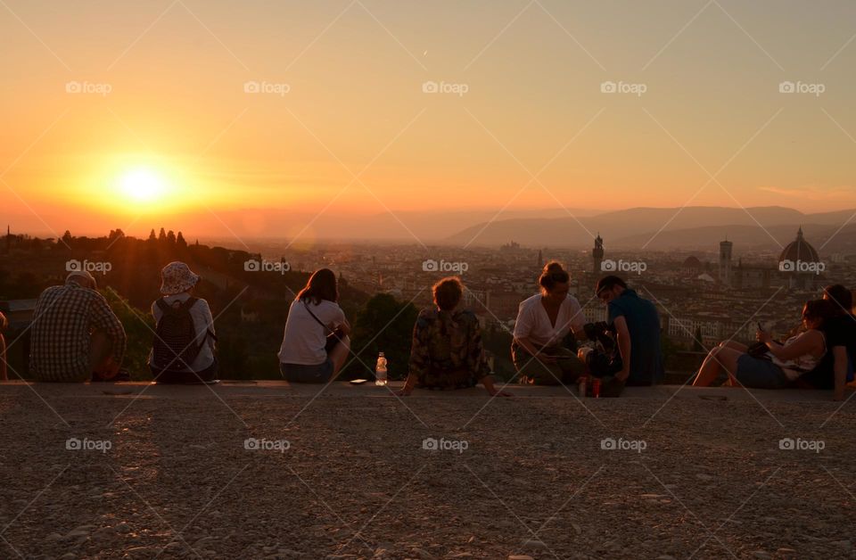 Crowd, Florence, Italy