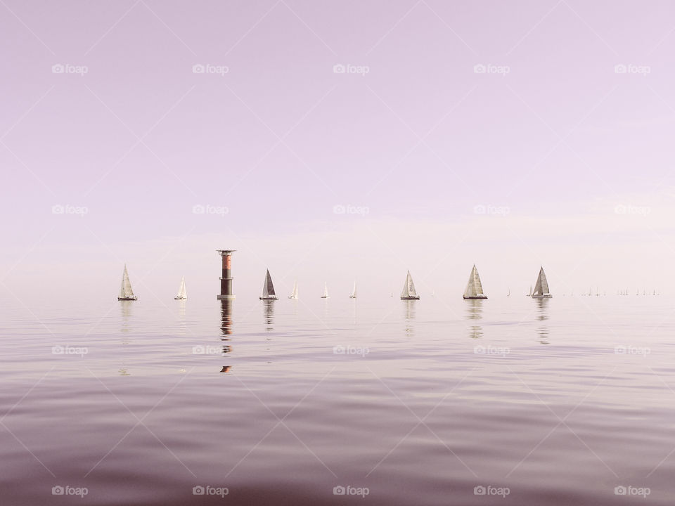 Sailboats in the Baltic sea