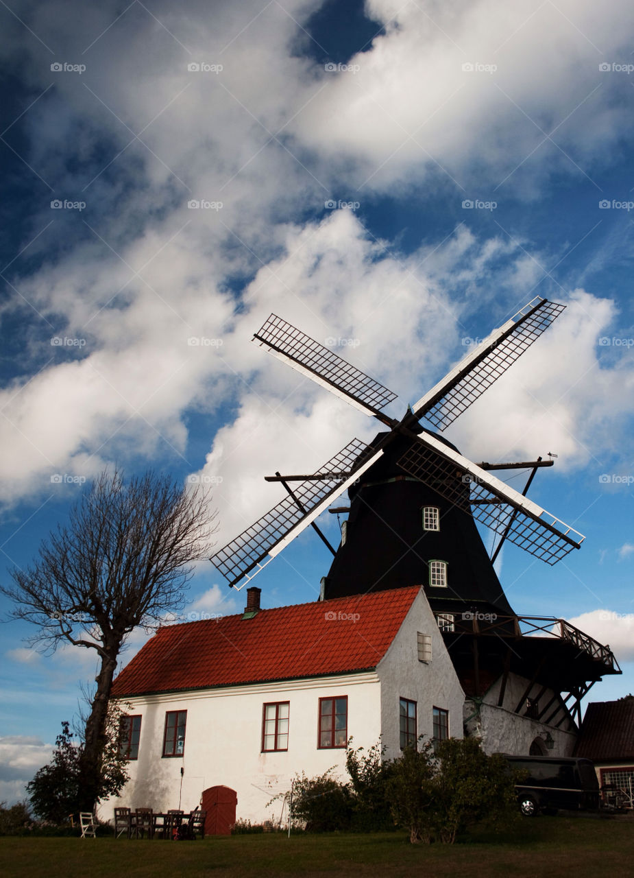 malmo sky blue sky windmill by bradman