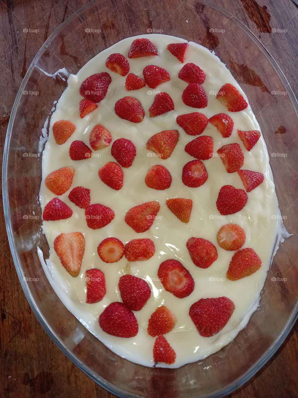 Sobremesa de morango.