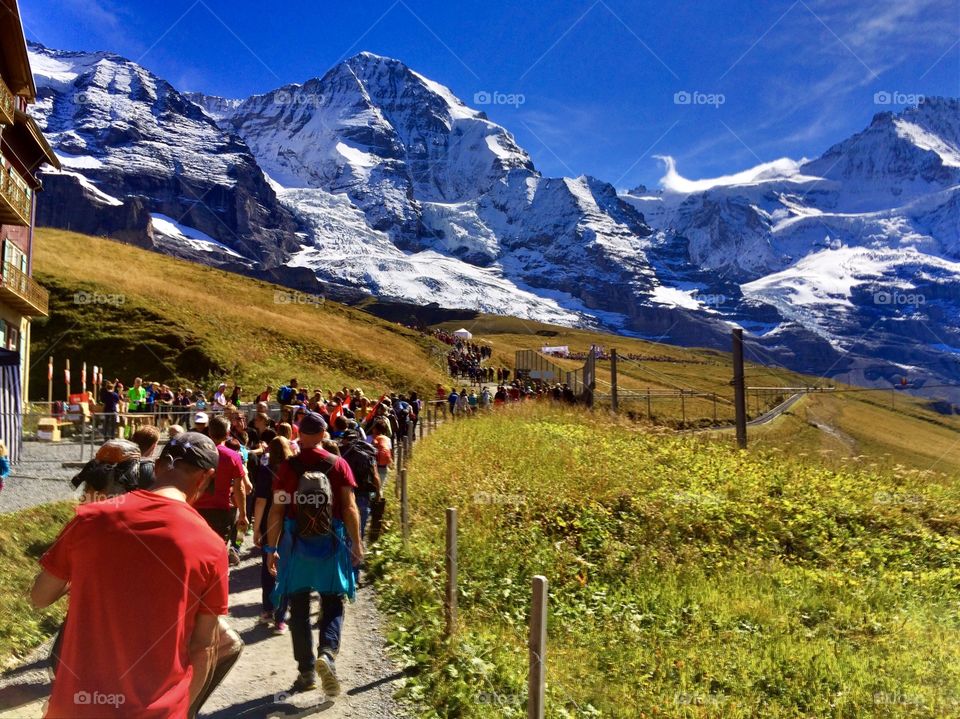 Trek to the Jungfrau Marathon Finishline to meet finishers