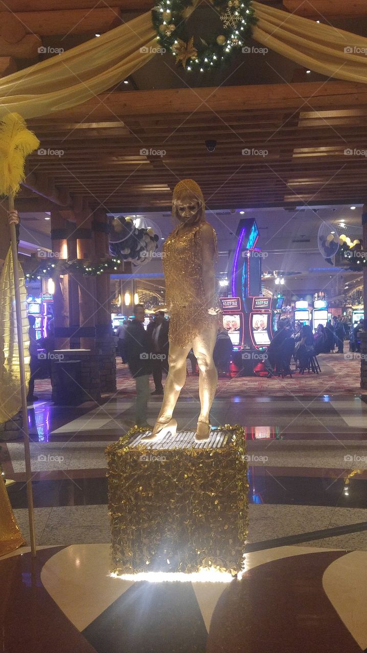 gold statue?