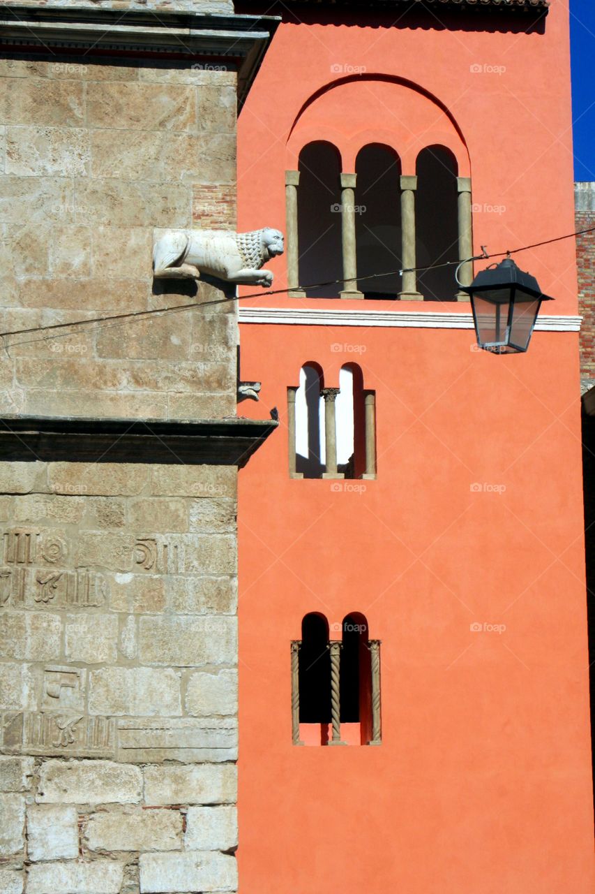Lots of details in the ancient structures of Gaeta, Italy.
