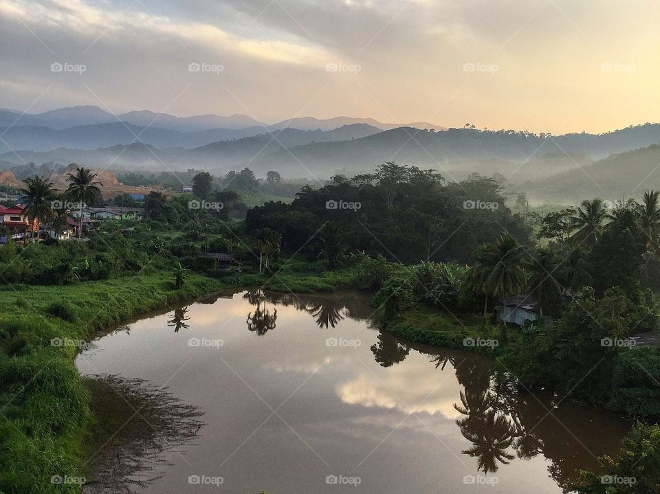 Scene of rural in morning