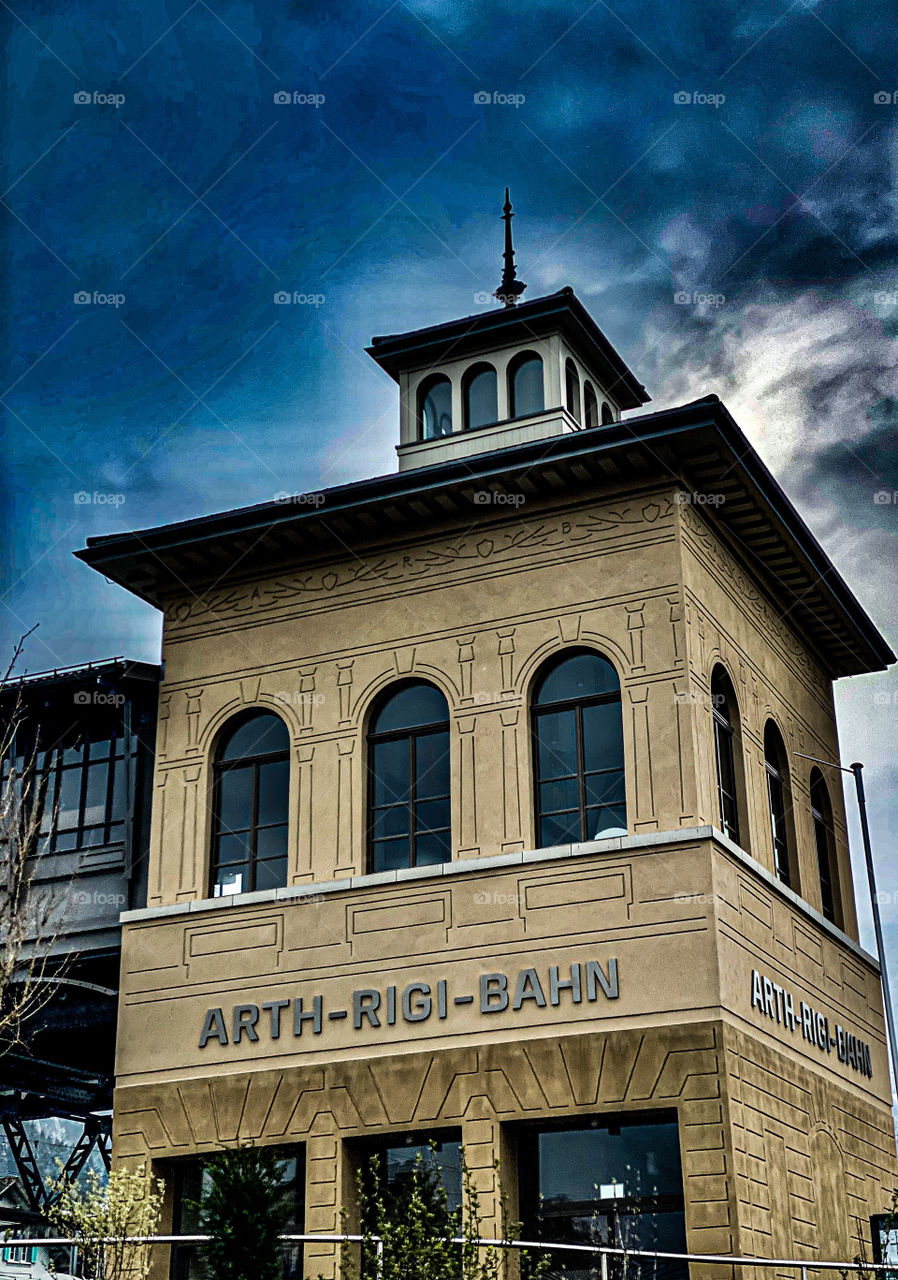 Swiss beauties, Swiss mountains, clouds floating over the Alps, railway, stop, bus, beautiful painted building, road, swiss landscapes, swiss attractions mount riga