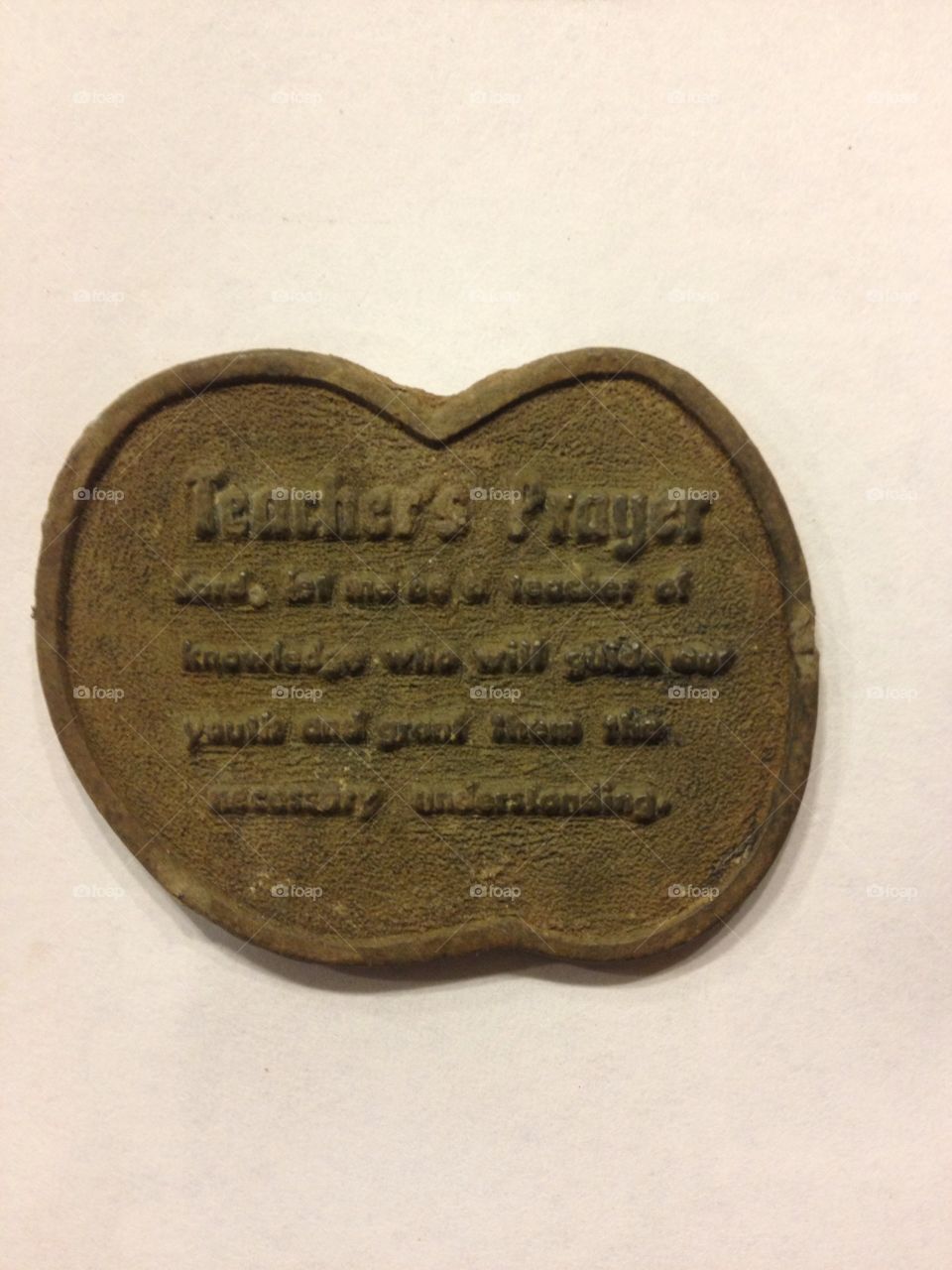 Antique Apple shaped teacher's prayer pocket piece that was found while metal detecting in Texas. Detected at an early 1900's old school site. 