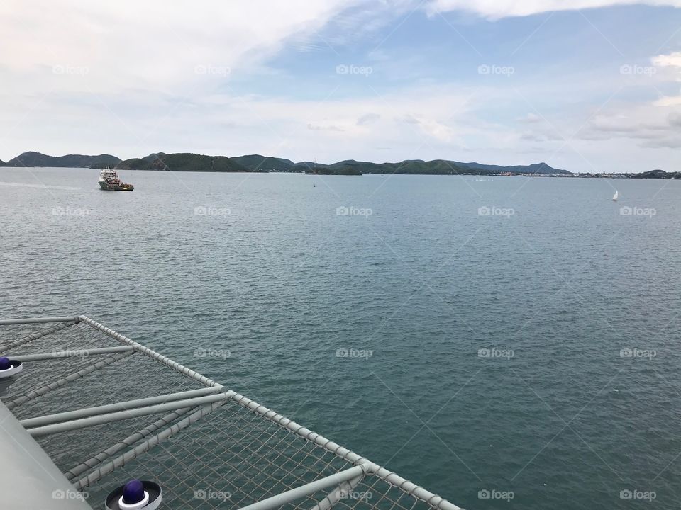 Seaview on old battleship