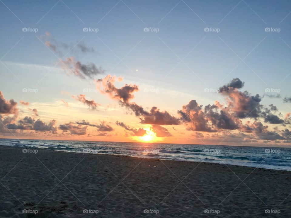 Sunrise in Cancun Mexico 