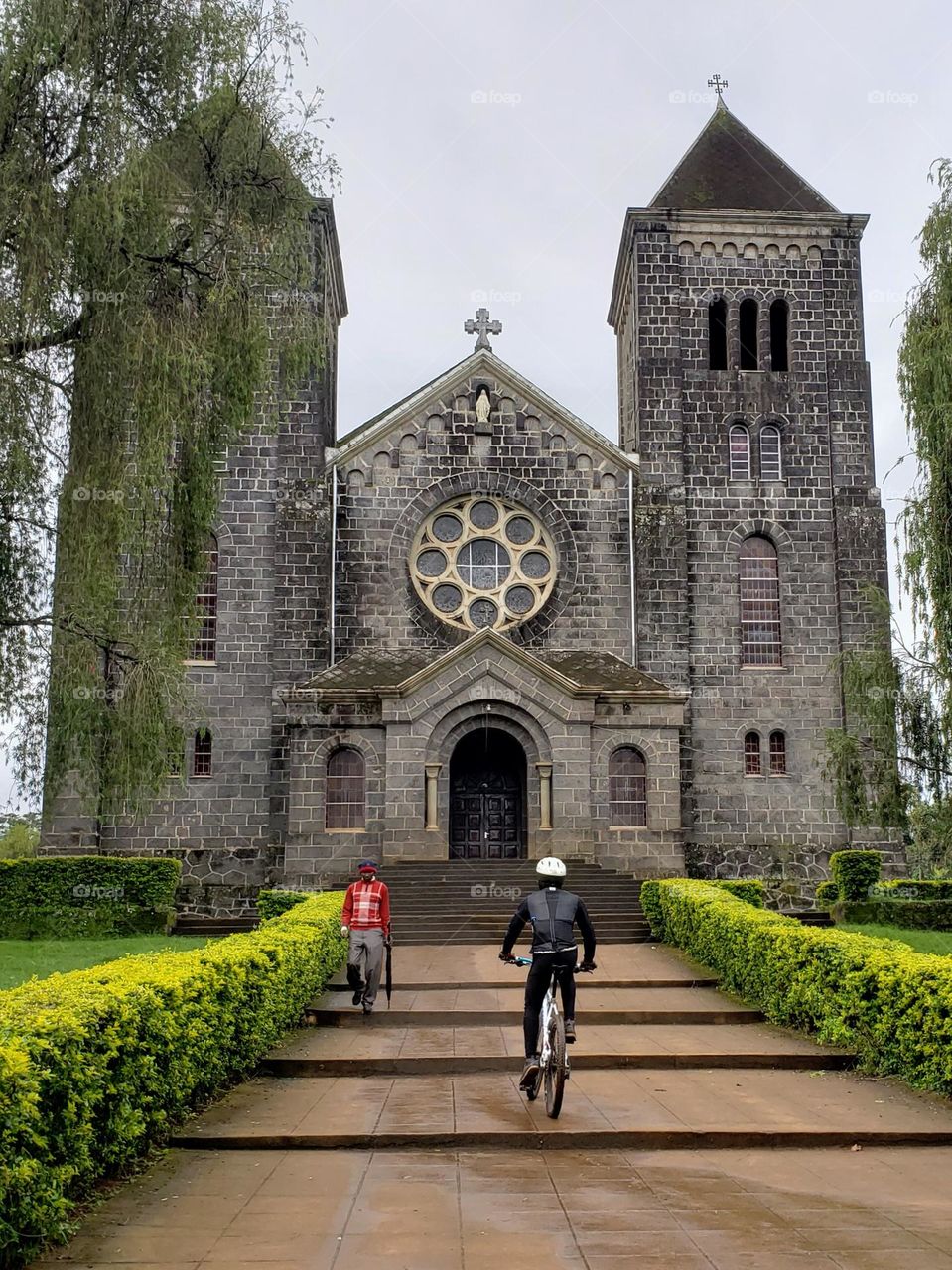 Kibosho Katholic Church. Cycling about 50km away from home with my friend Edwin to this church, here we were just arriving. 

June 26, 2023
12:26pm