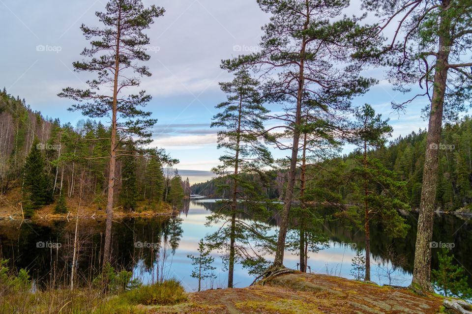 Idyllic lake in norway