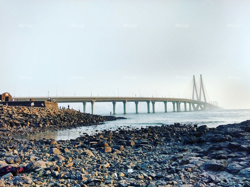 #beautiful #manmade #marvel #sea #road #sealink #mumbai #beach #stones