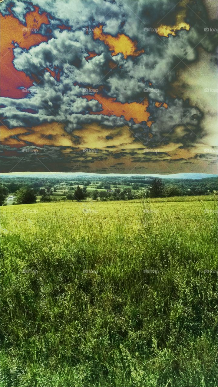 country sky. country landscape