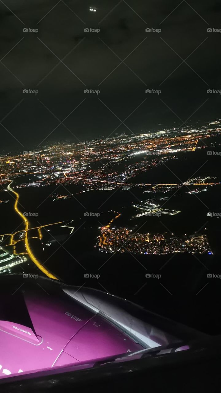 Air plane night view
