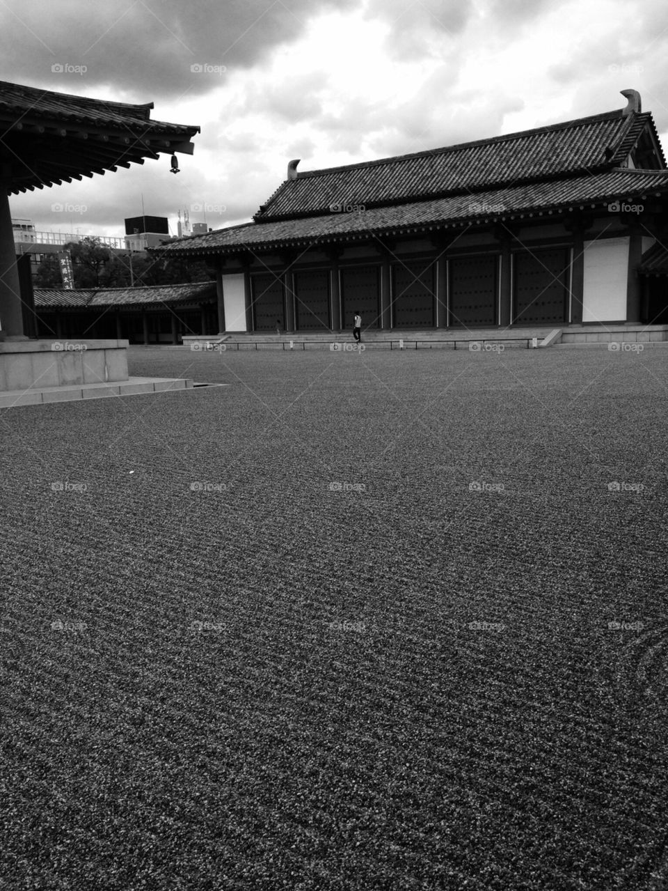 Rock garden of shi Tenoji temple