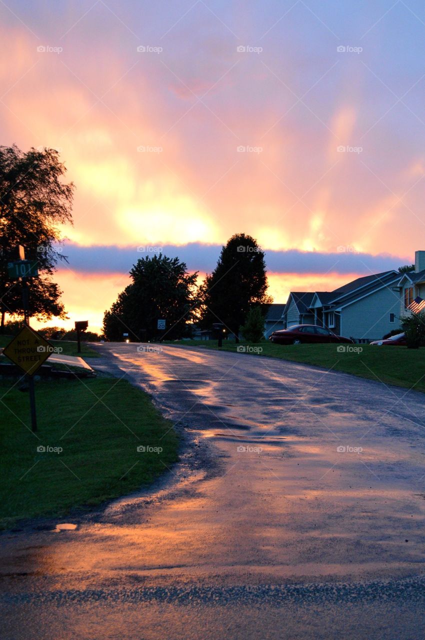 Sunset after an August storm in Missouri. 
