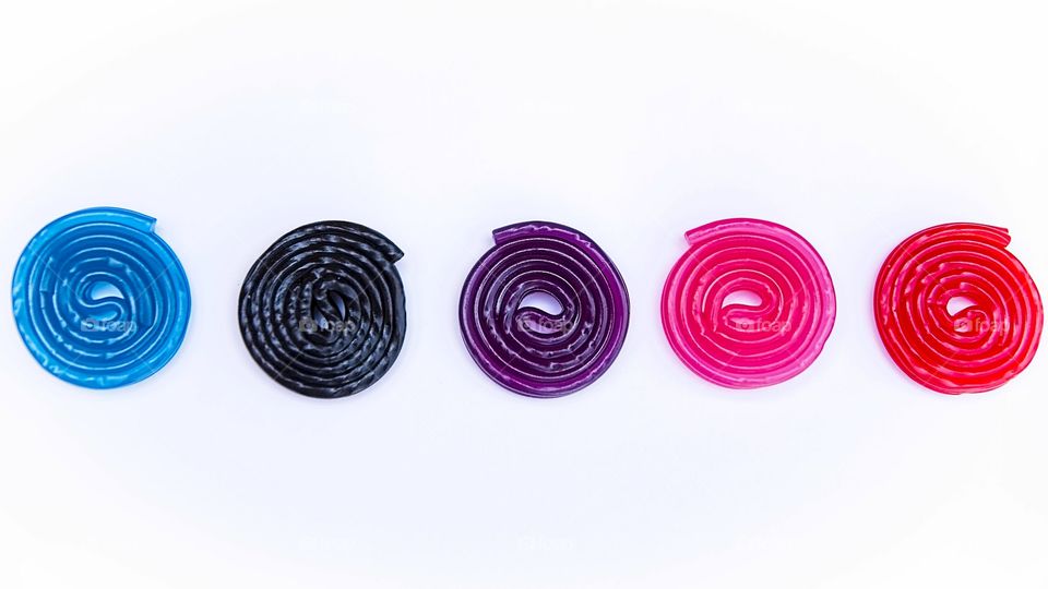 Liquorice spirals of colors