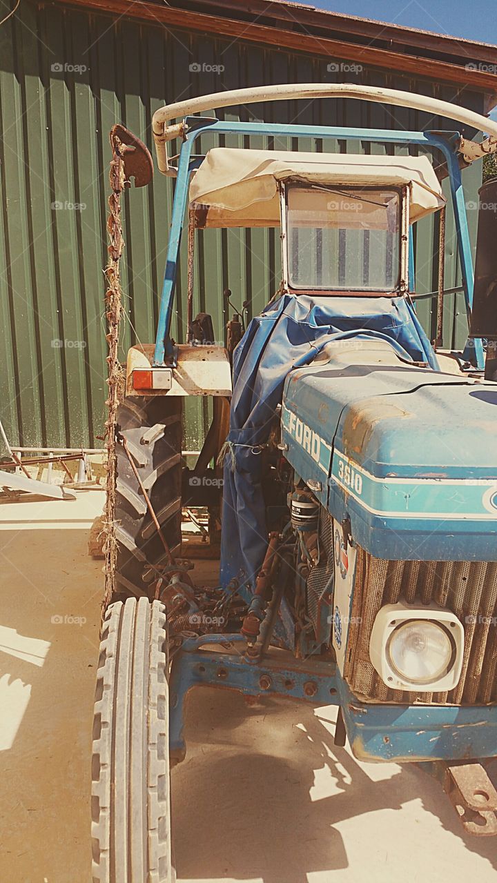 old vehicle vintage blue