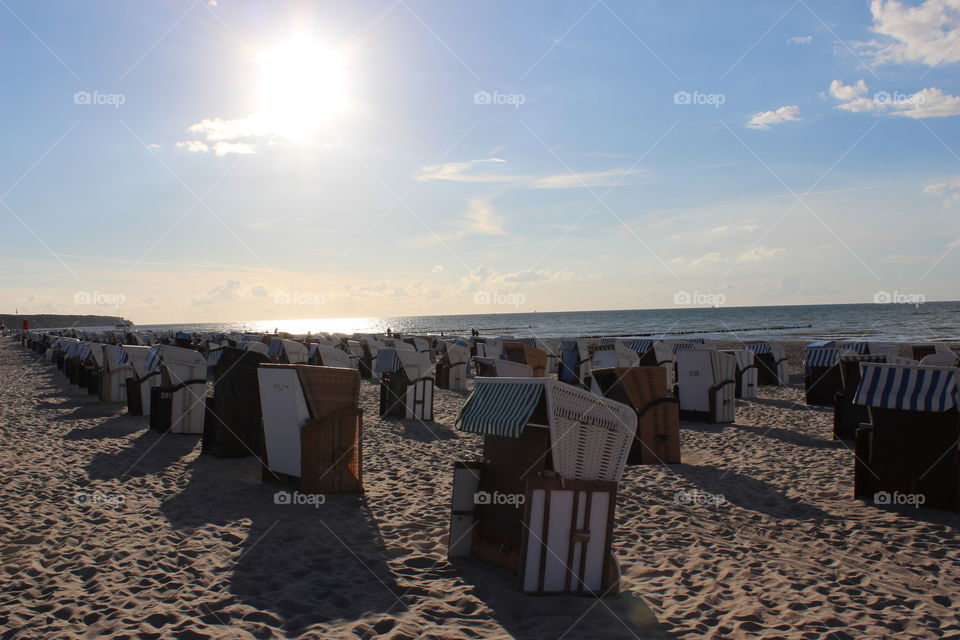 Baltic sea beach. Rostock
