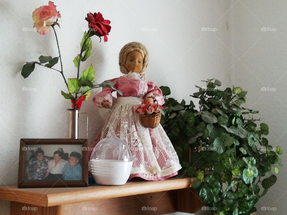 Rupfenpuppe mit Gesicht