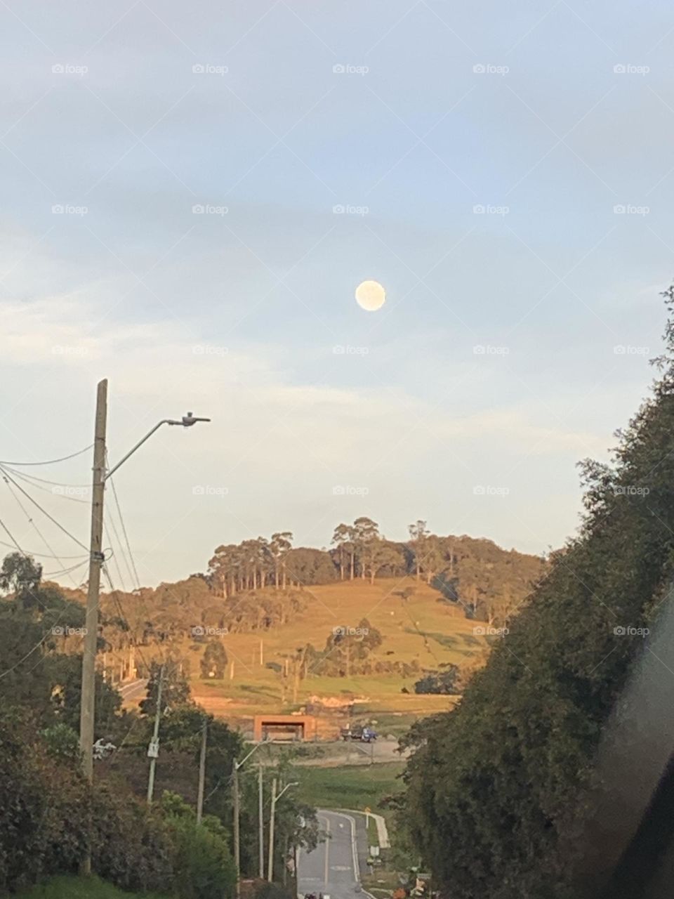 Moon and mountains 