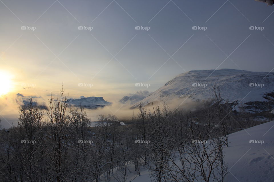 Winter mountain landscapes