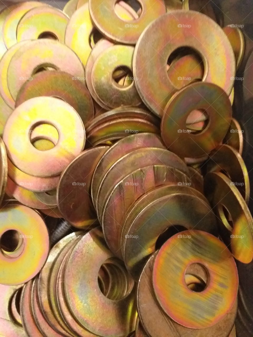 golden colour washer in workshop