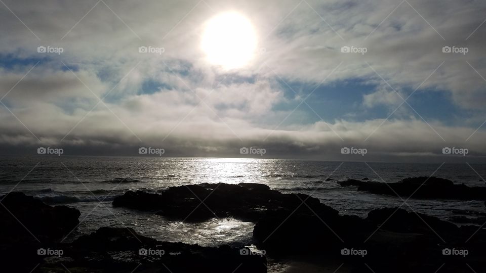 Sunset at Yachats, Oregon