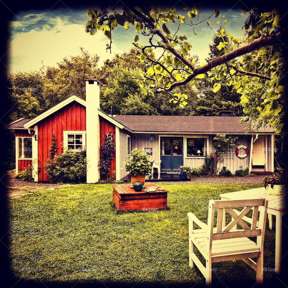 Red little cottage