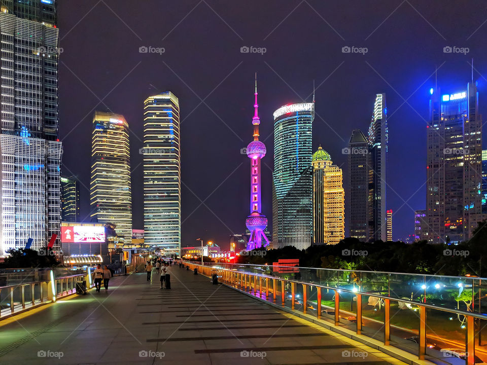 Shanghai, China, night view