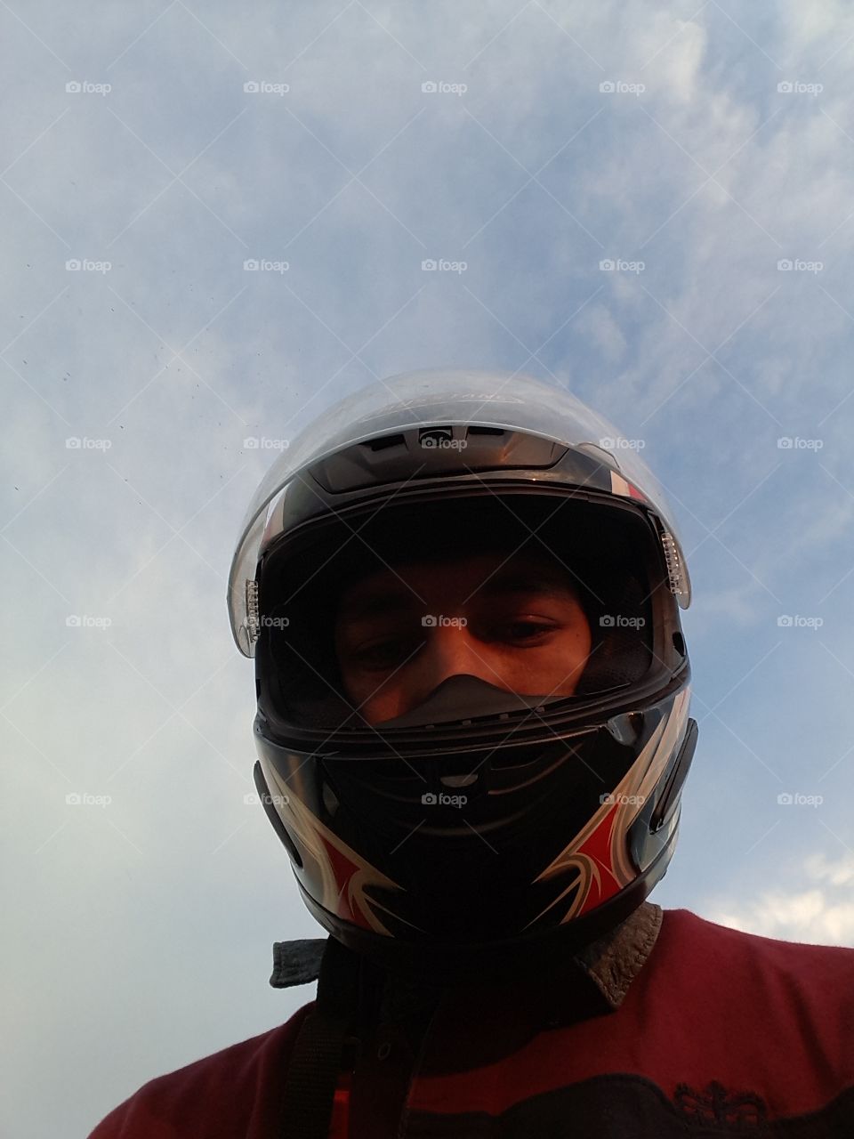 my photo in the helmet