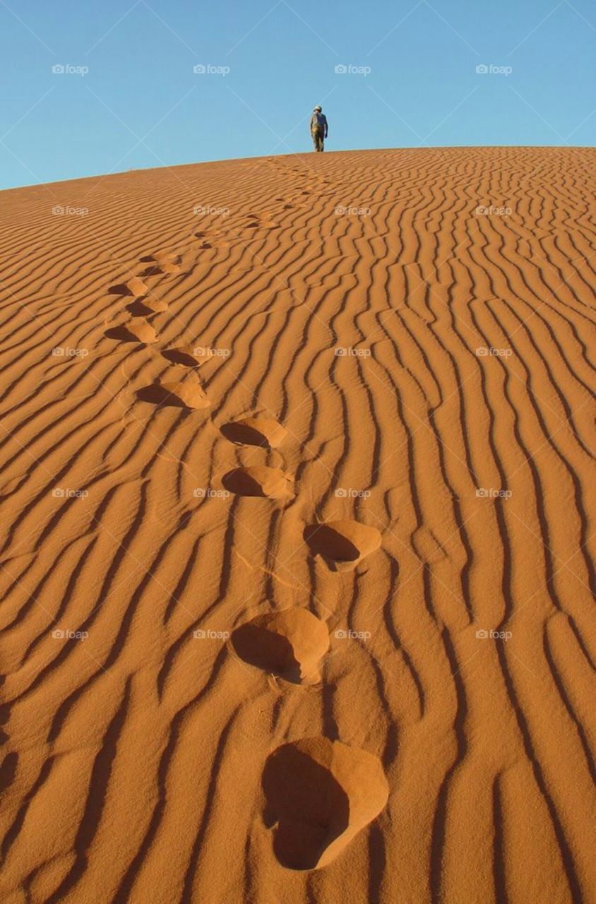 steps on desert of jordan