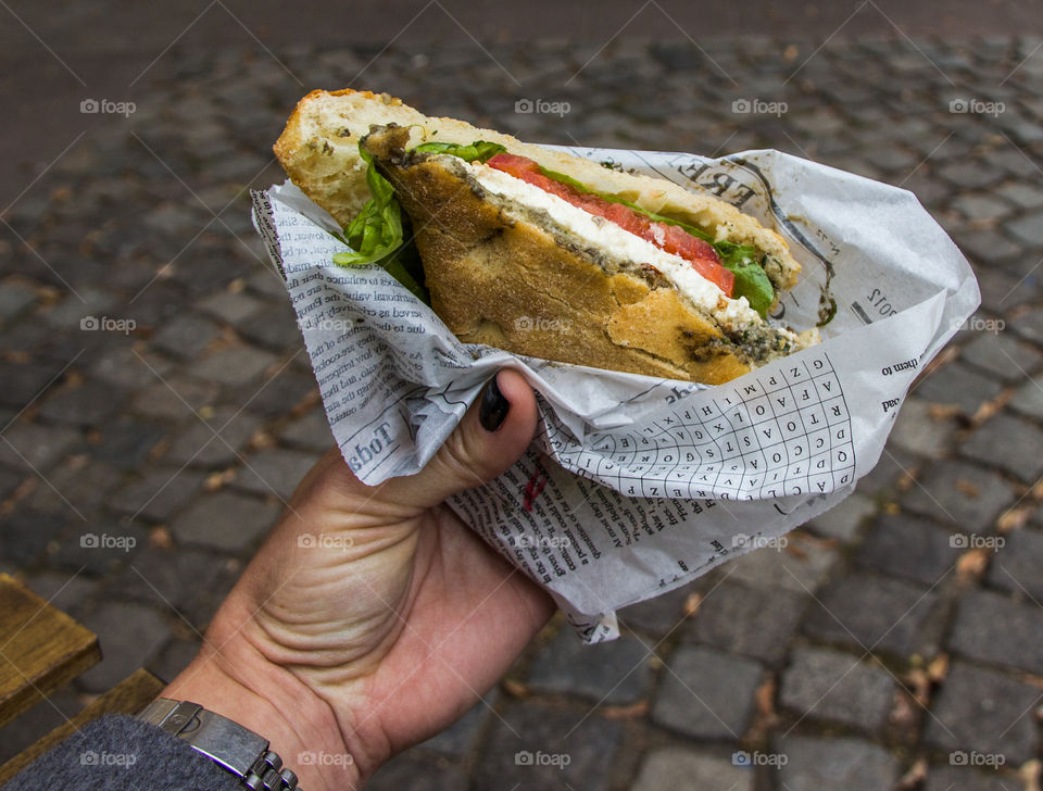 While on a street food tour in Sofia we had this great veggie sandwich 