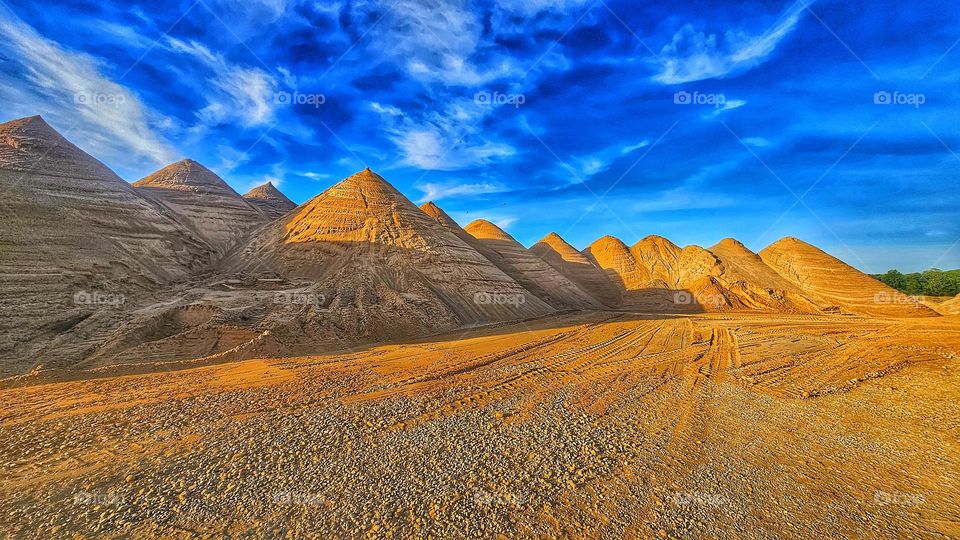 gravel pyramids