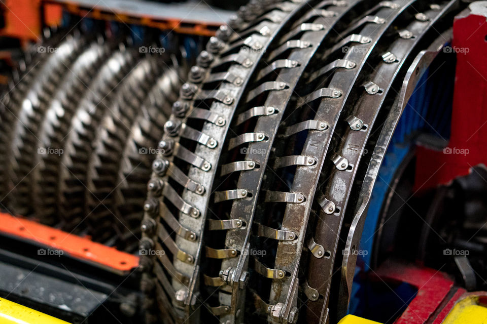 Close up of gears in machine