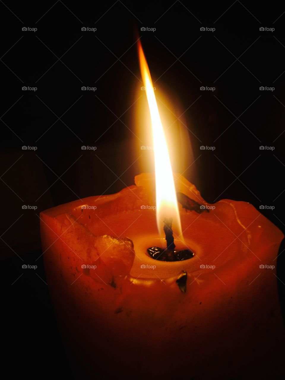 Orange Candle. guiding candle