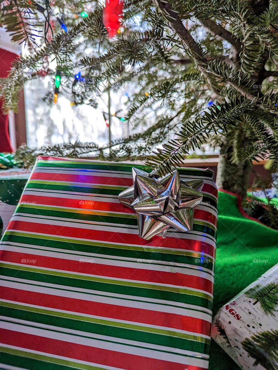 Beautiful wrapped Christmas gift