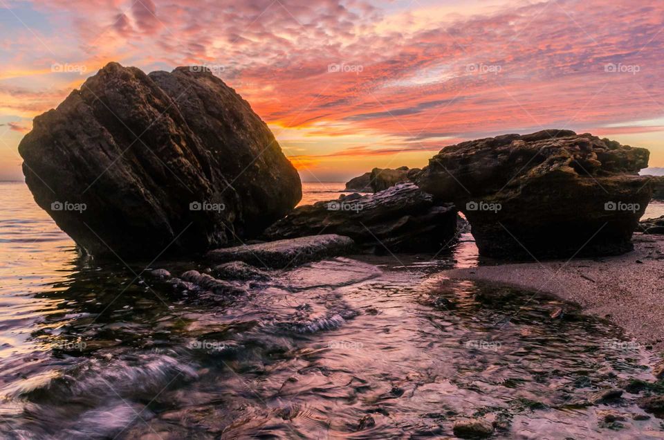 seascape during sunrise