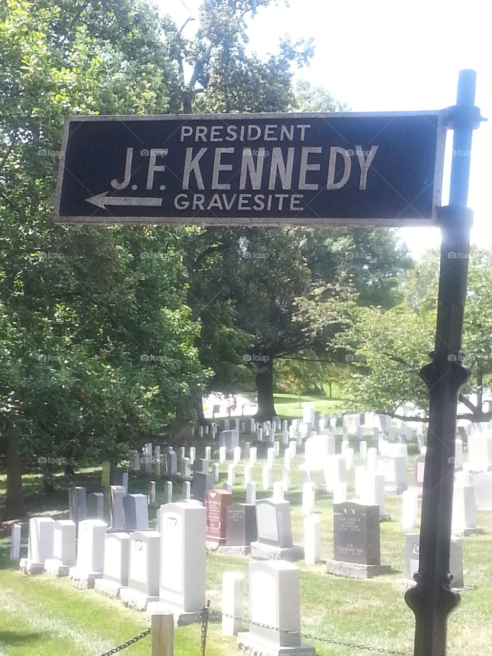 Direction to JFK's grave