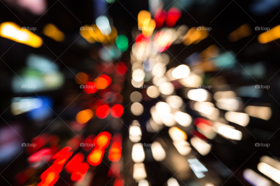 Boken blur light of the traffic car