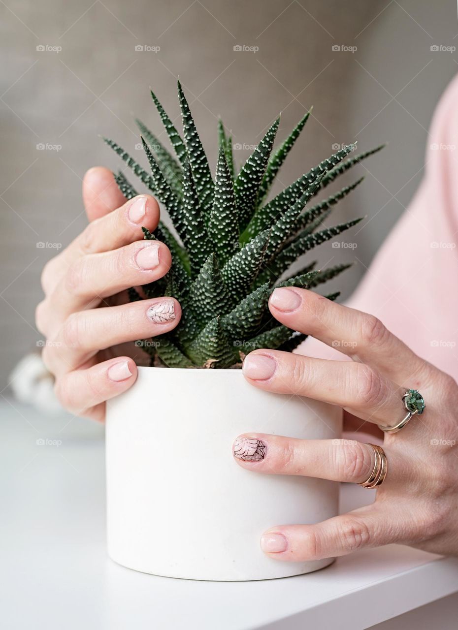 woman hand with beautiful manicure