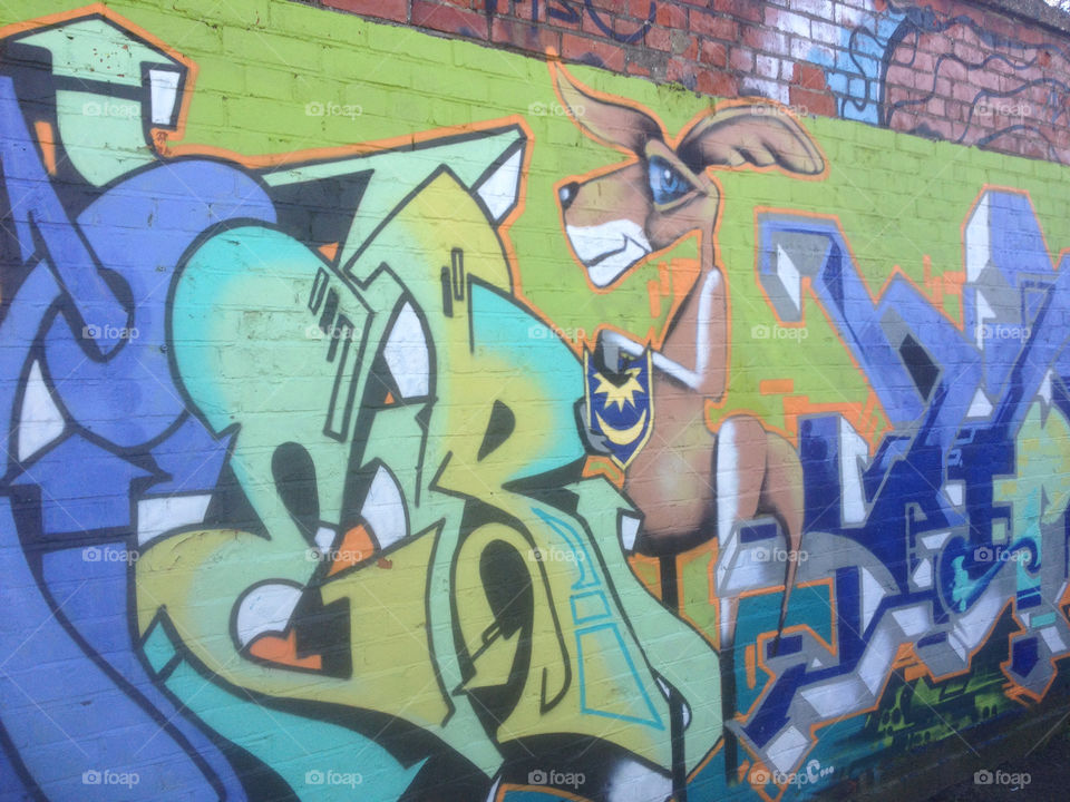 graffiti blue art painting by mrbard