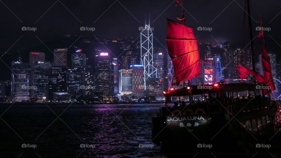 Aqualuna in action at Victoria Harbour Hongkong