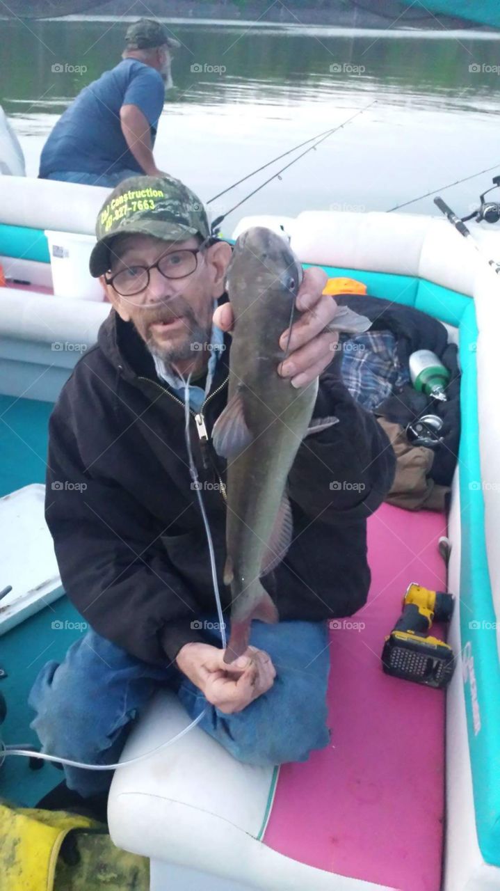 my dad and his fish