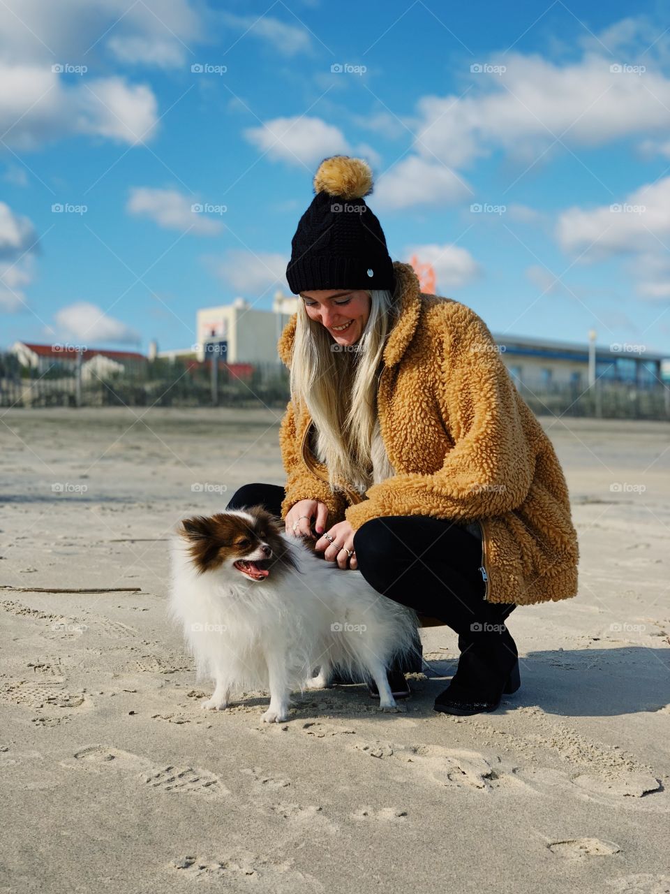 Dog, People, Winter, One, Portrait